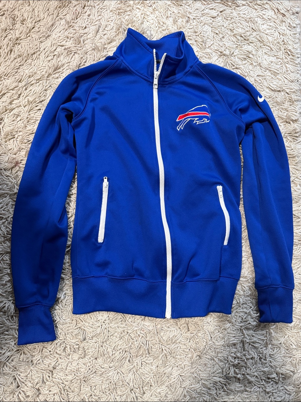 Nike Royal Blue Full-Zip Track Jacket with Team Patch